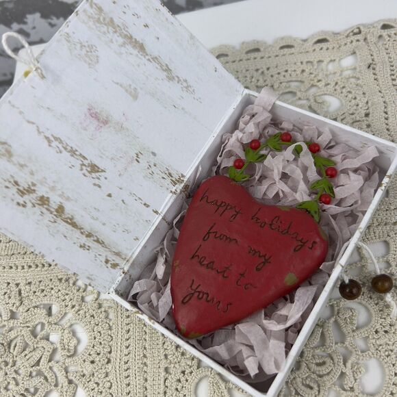 Dept 56 Sandra Magsamen Holiday Heart Ornament Whimsical Christmas Gift With Box - Picture 3 of 10